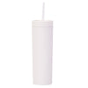 Acrylic Slim Skinny Tumbler with Lid Straw (16oz)