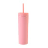 Acrylic Slim Skinny Tumbler with Lid Straw (16oz)