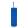 Acrylic Slim Skinny Tumbler with Lid Straw (16oz)