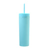 Acrylic Slim Skinny Tumbler with Lid Straw (16oz)