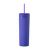 Acrylic Slim Skinny Tumbler with Lid Straw (16oz)