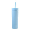 Acrylic Slim Skinny Tumbler with Lid Straw (16oz)