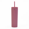 Acrylic Slim Skinny Tumbler with Lid Straw (16oz)